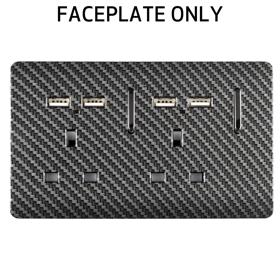 Carbon Fibre Spare Plate Wiring Accessories Trendi Decorative Screwless